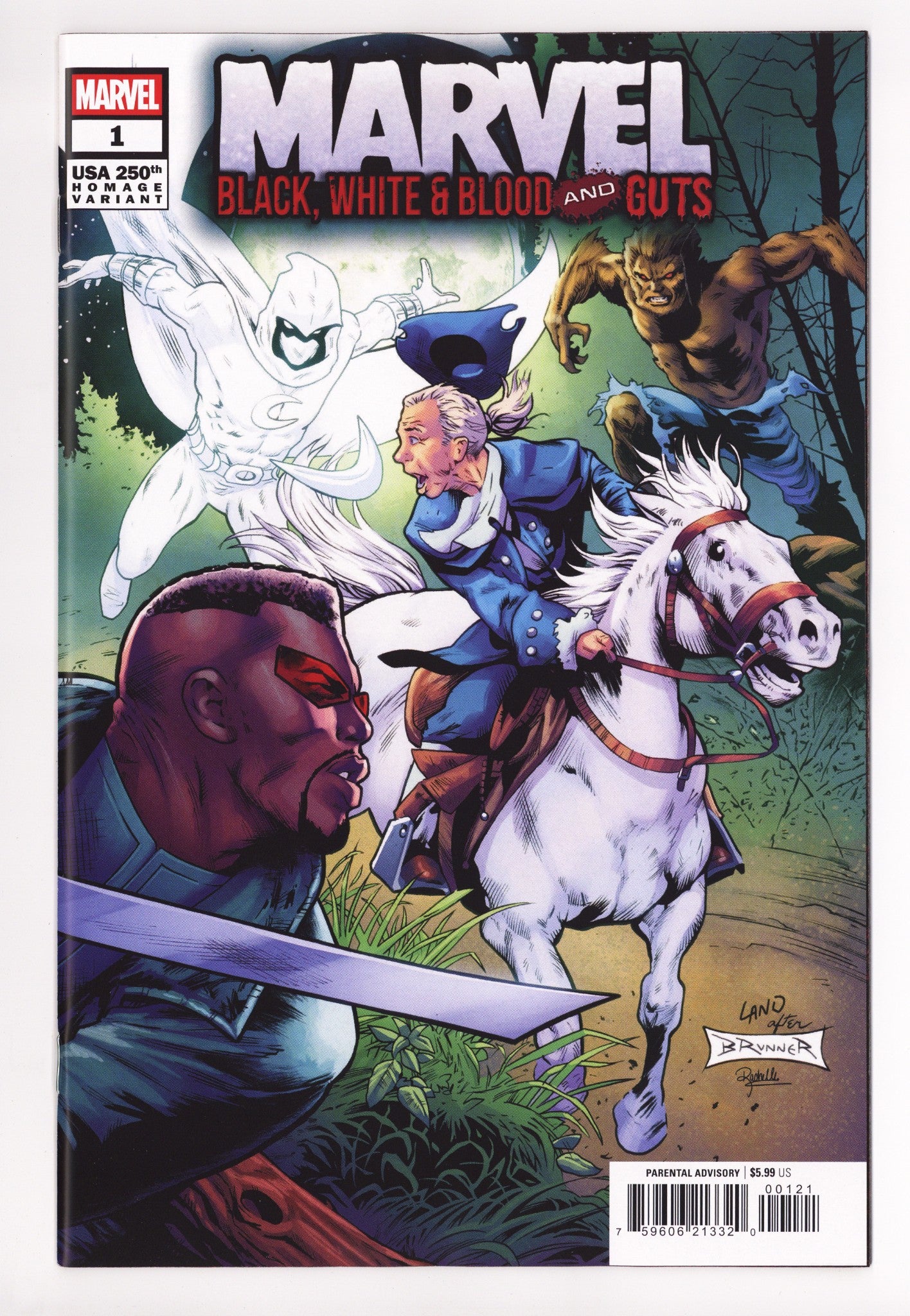 Marvel: Black White & Blood And Guts 1 Land Variant (2025)