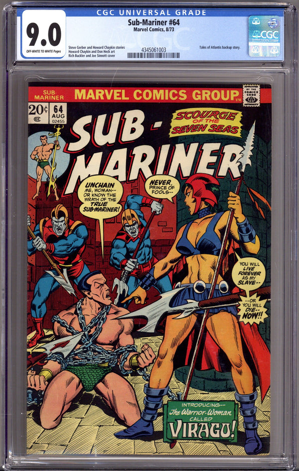 Sub-Mariner Vol 1 64 CGC 9.0 (VF/NM) (1973)