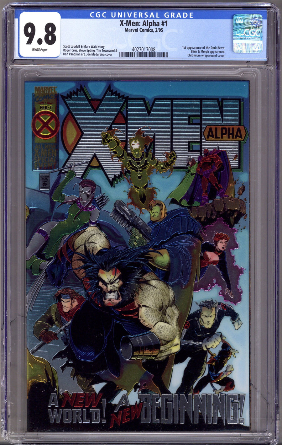 X-Men: Alpha 1 CGC 9.8 (NM/M) Very Cracked Case (1995) 