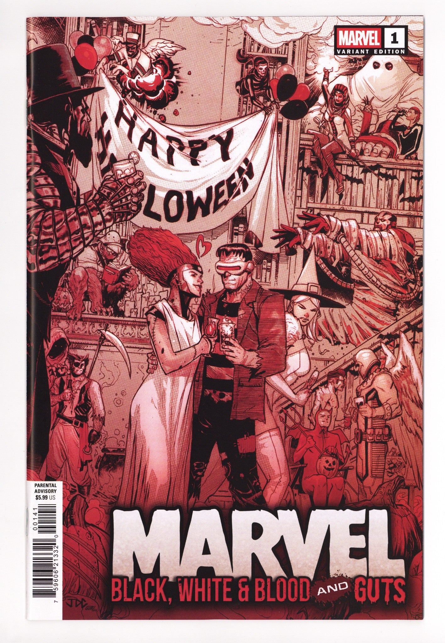 Marvel: Black White & Blood And Guts 1 Cassara Variant (2025)