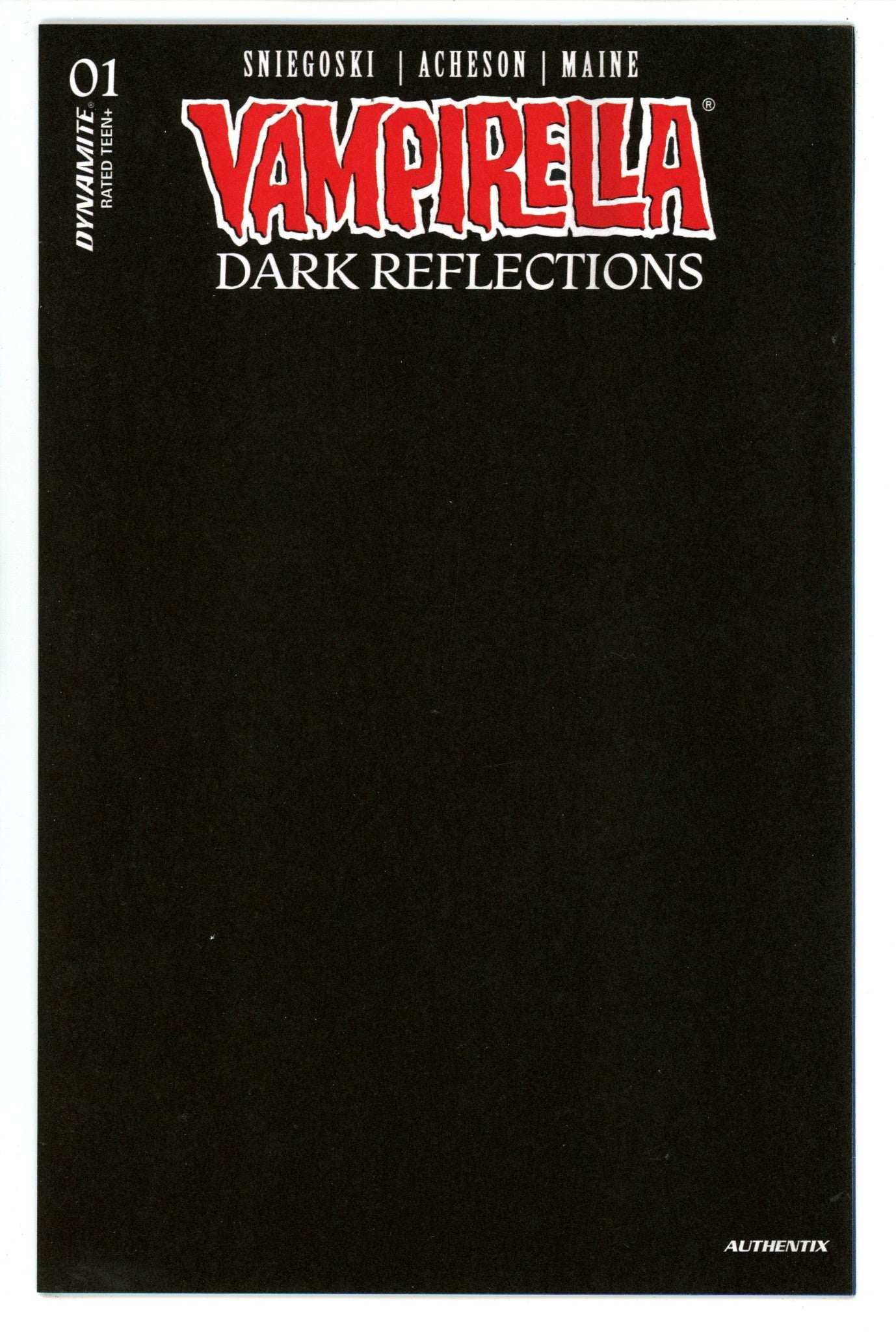 Vampirella Dark Reflections  1  Black Blank Variant  (2024)