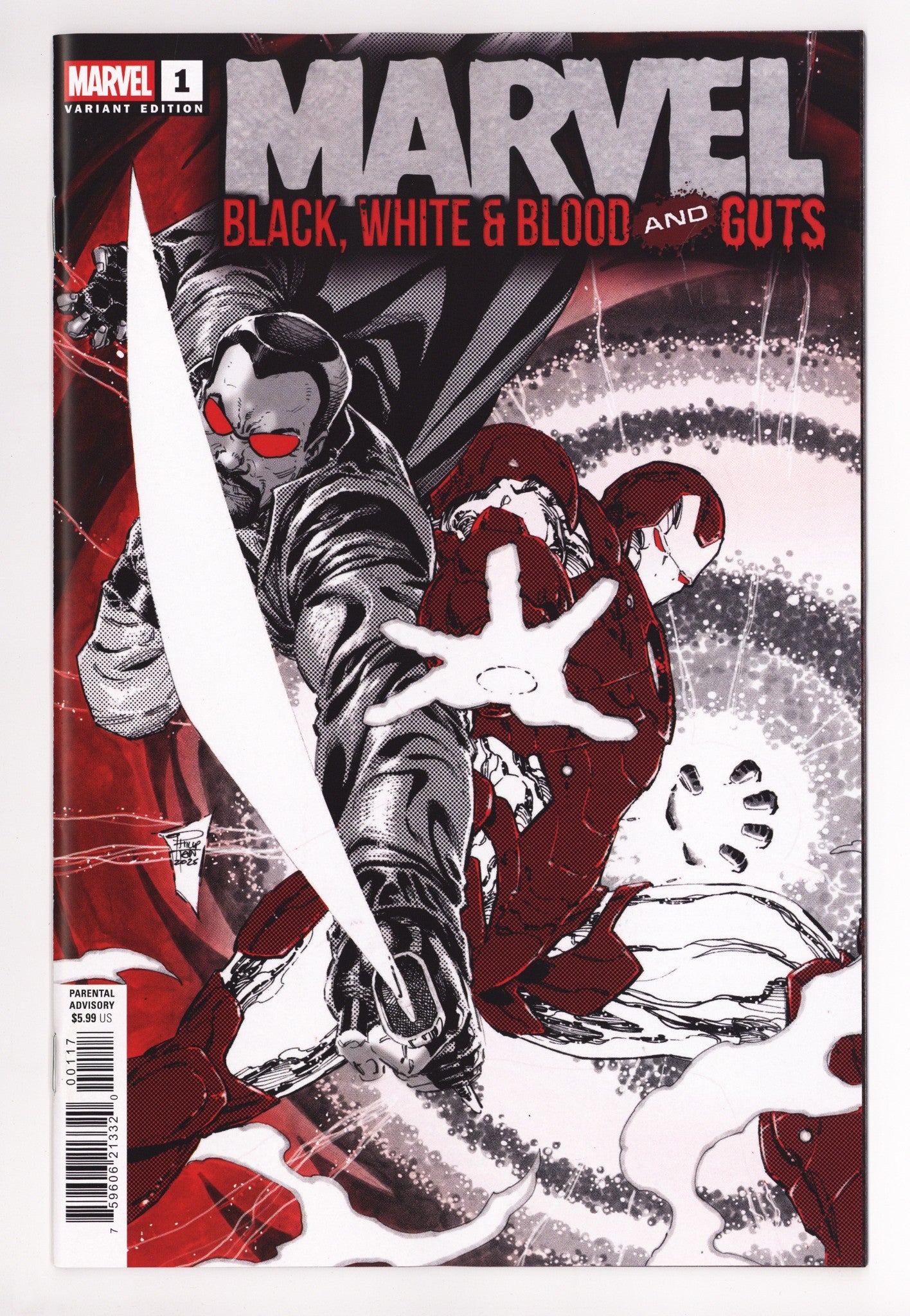 Marvel: Black White & Blood And Guts 1 Tan Incentive NM- (2025)