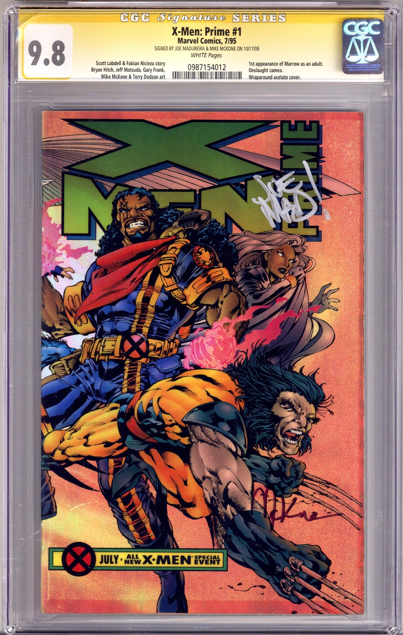 X-Men Prime Vol 1 [nn] CGC 9.8 (NM/M) (1995) Signed x2 Cover Joe Madureira & Mike McKone 