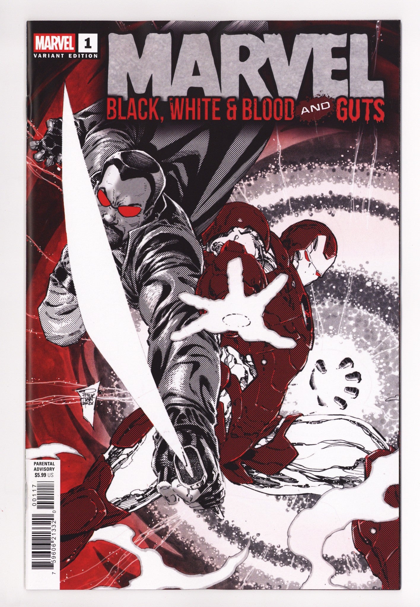 Marvel: Black White & Blood And Guts 1 Tan Incentive NM (2025)
