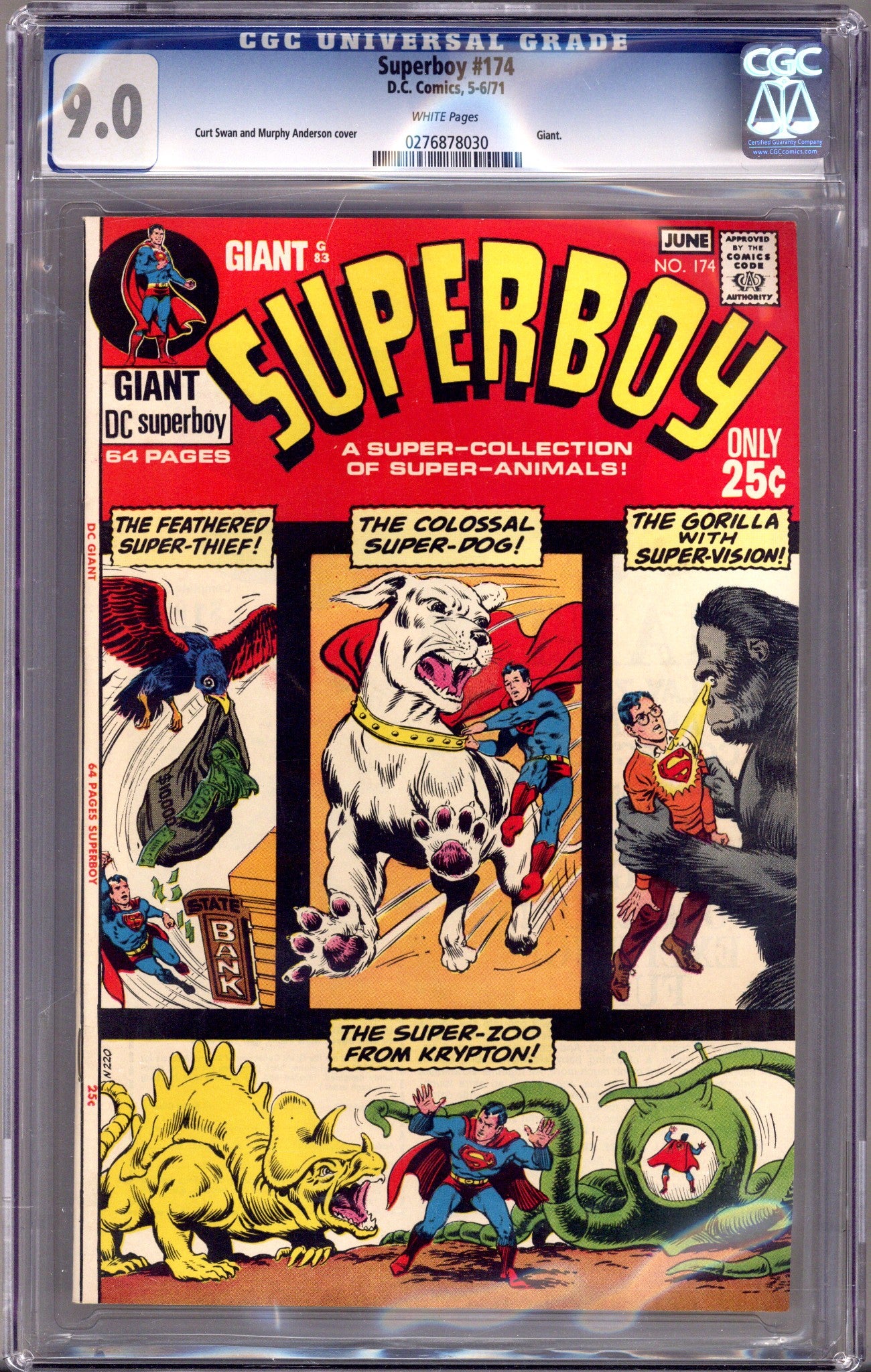 Superboy Vol 1 174 CGC 9.0 (VF/NM) (1971) 
