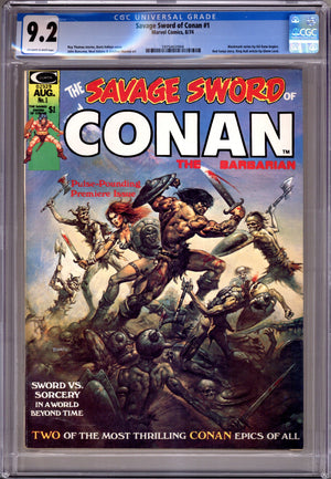 The Savage Sword of Conan Vol 1 1 CGC 9.2 (NM-) (1974)