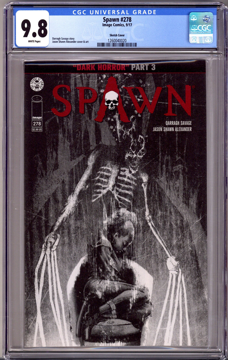 Spawn 278 CGC 9.8 (NM/M) (2017) Alexander Sketch Variant