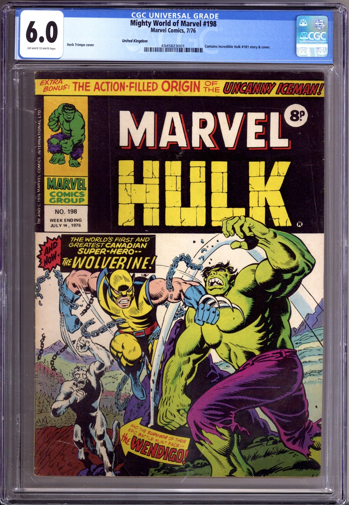 The Mighty World of Marvel 198 CGC 6.0 (FN) (1976) 