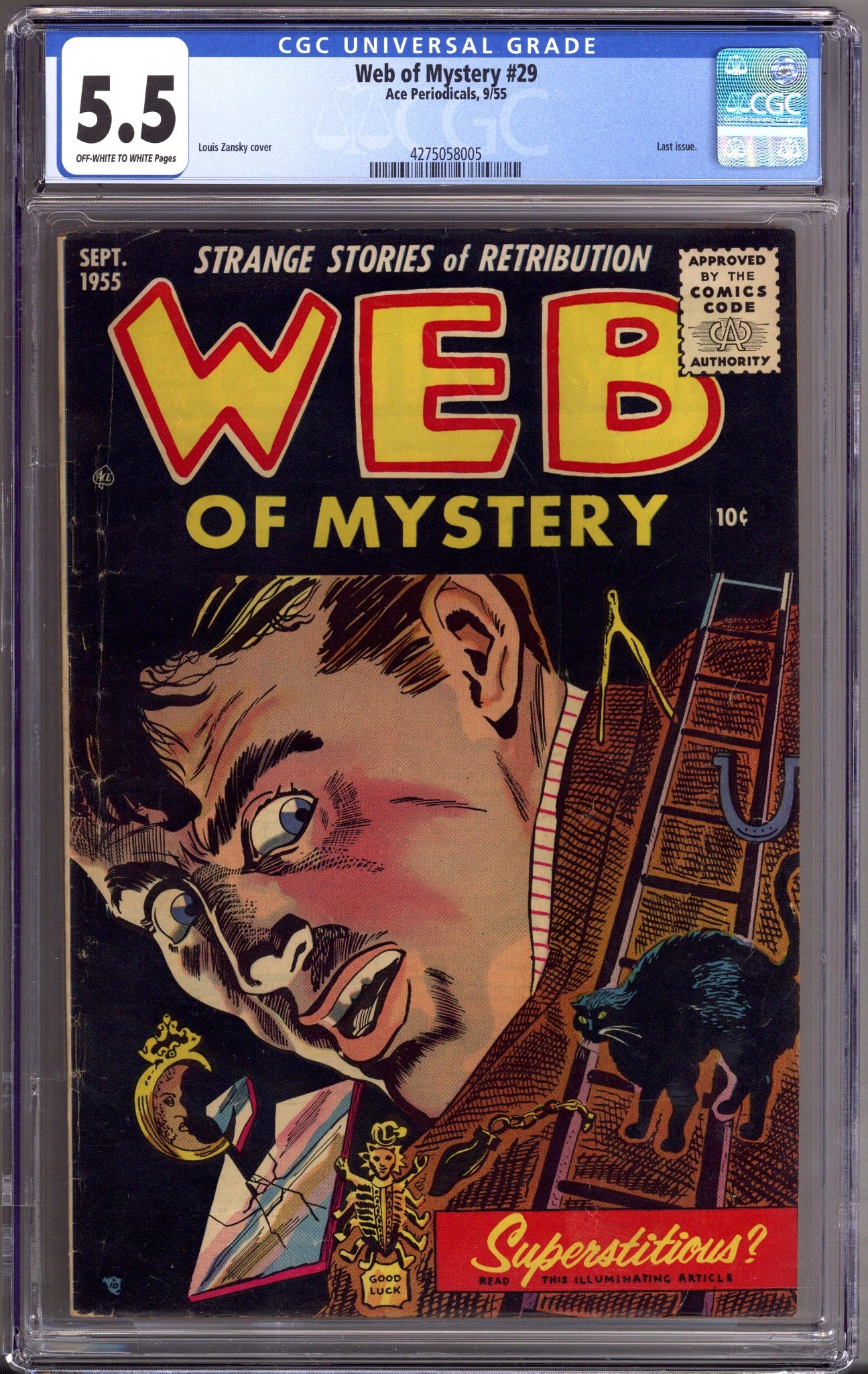 Web of Mystery 29 CGC 5.5 (FN-) (1955) 