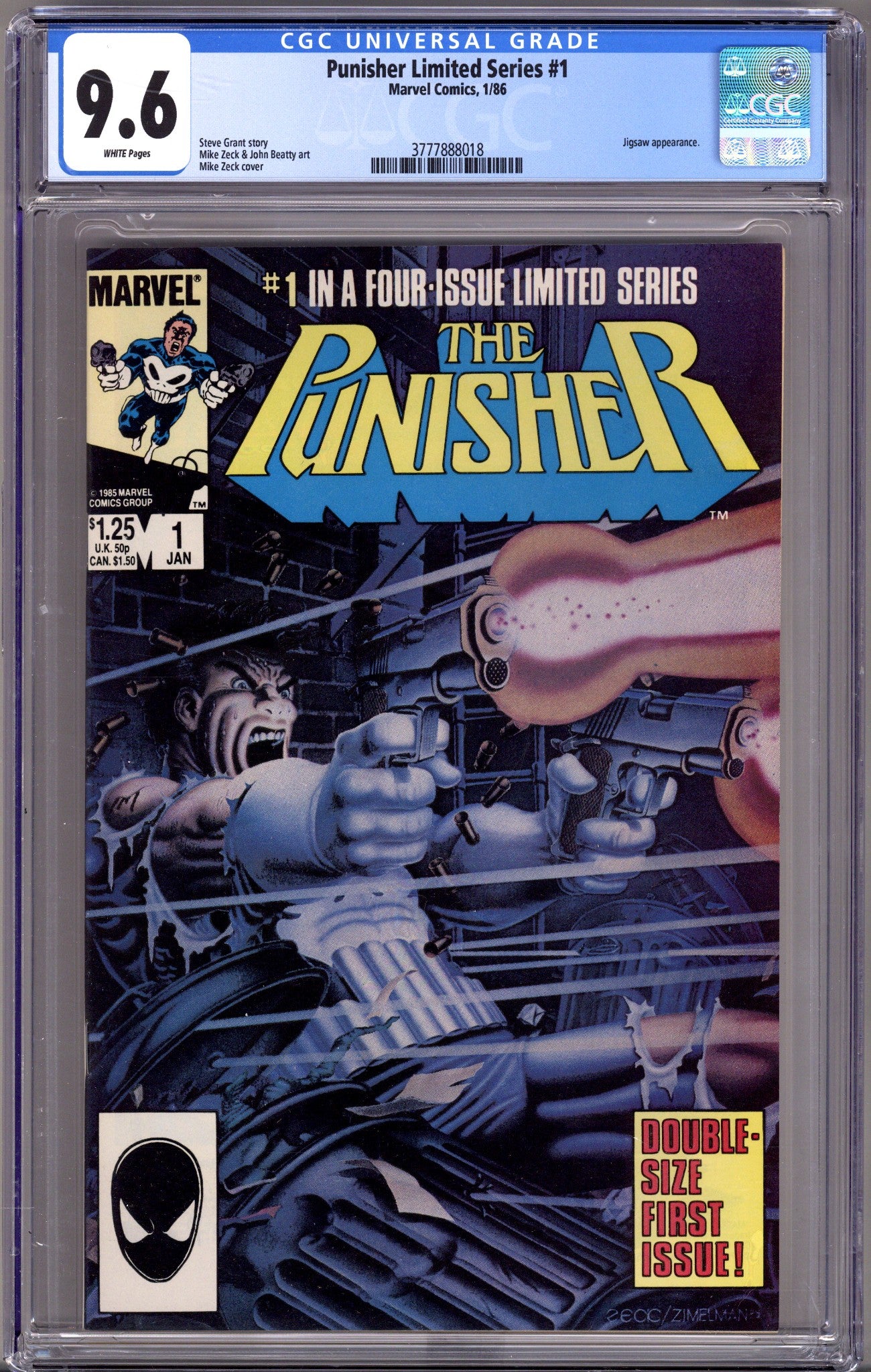 The Punisher Vol 1 1 CGC 9.6 (NM+)   (1986)        