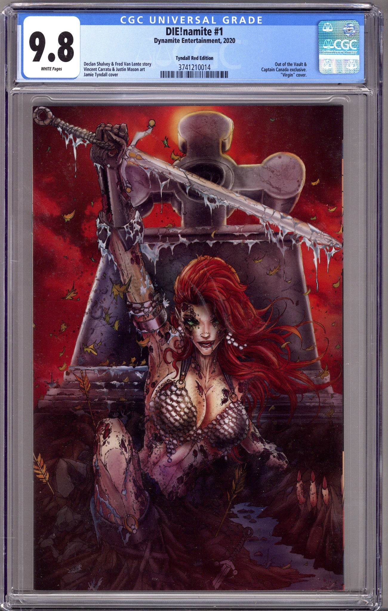 Die!namite 1 CGC 9.8 (NM/M) (2020) Tyndall Virgin Red Exclusive Variant