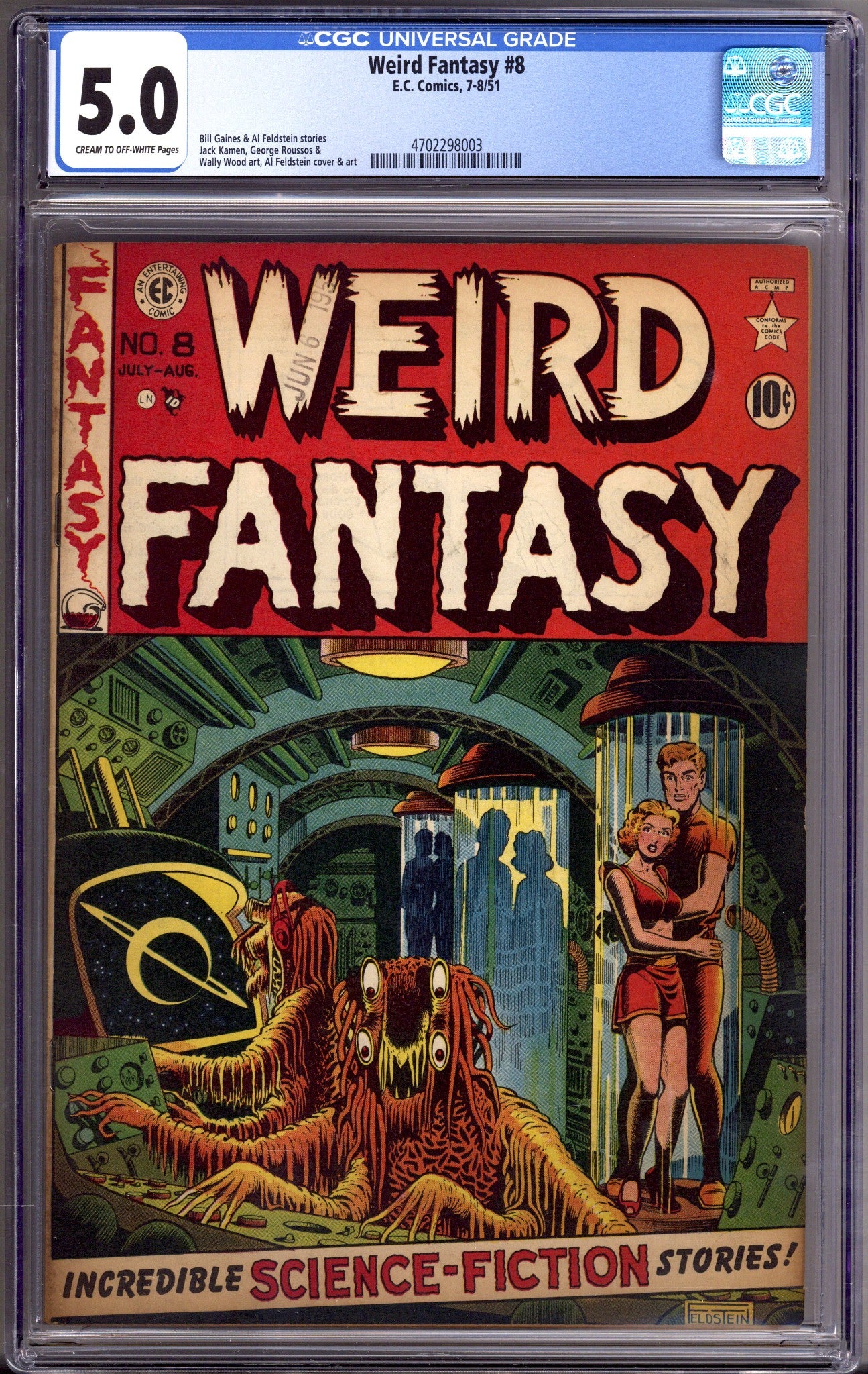 Weird Fantasy Vol 1 8 CGC 5.0 (VG/FN) (1951) 