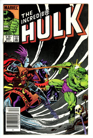 The Incredible Hulk Vol 1 302  High Grade   (1984)   Canadian Price Variant