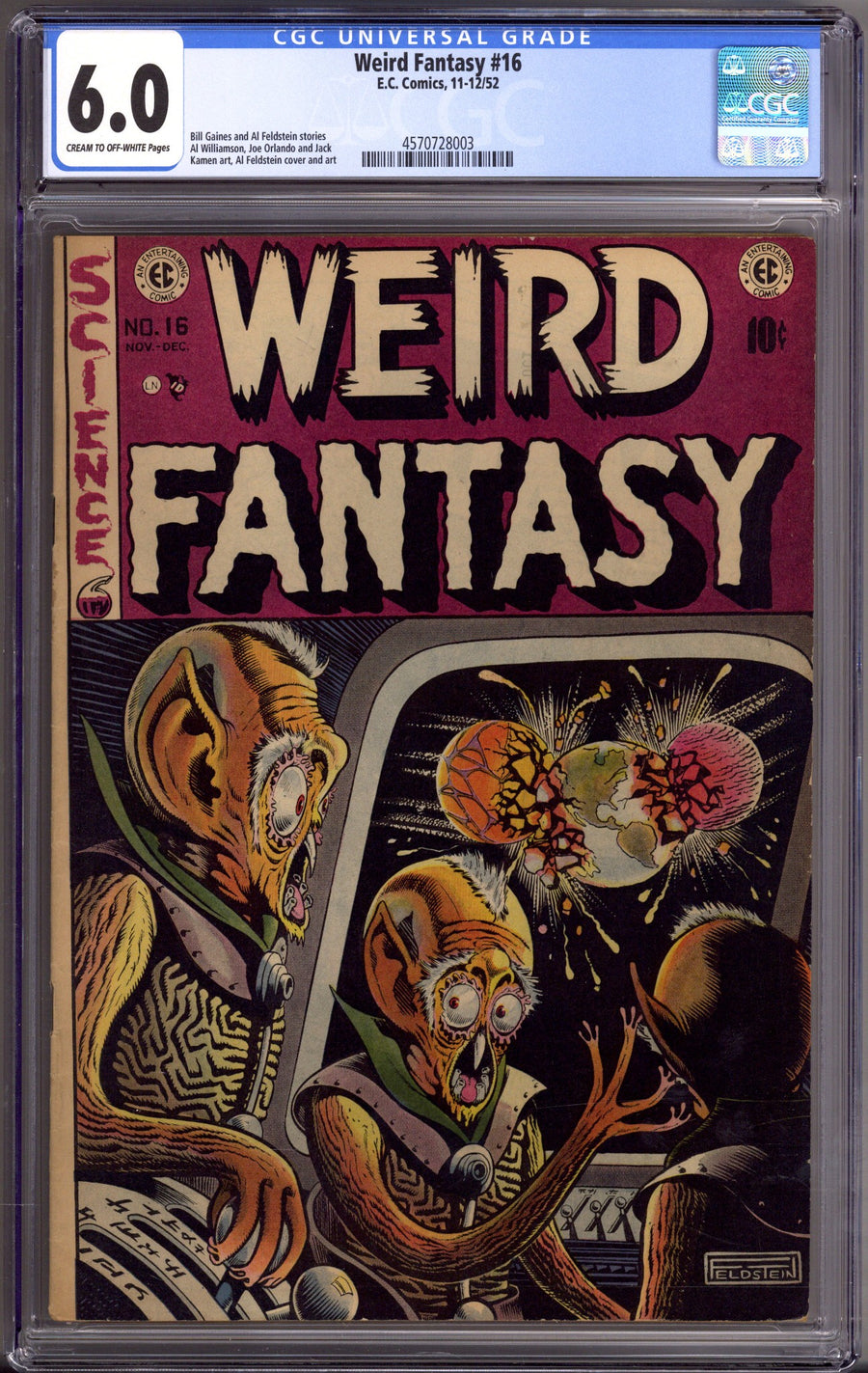 Weird Fantasy Vol 1 16 CGC 6.0 (FN) (1952) 
