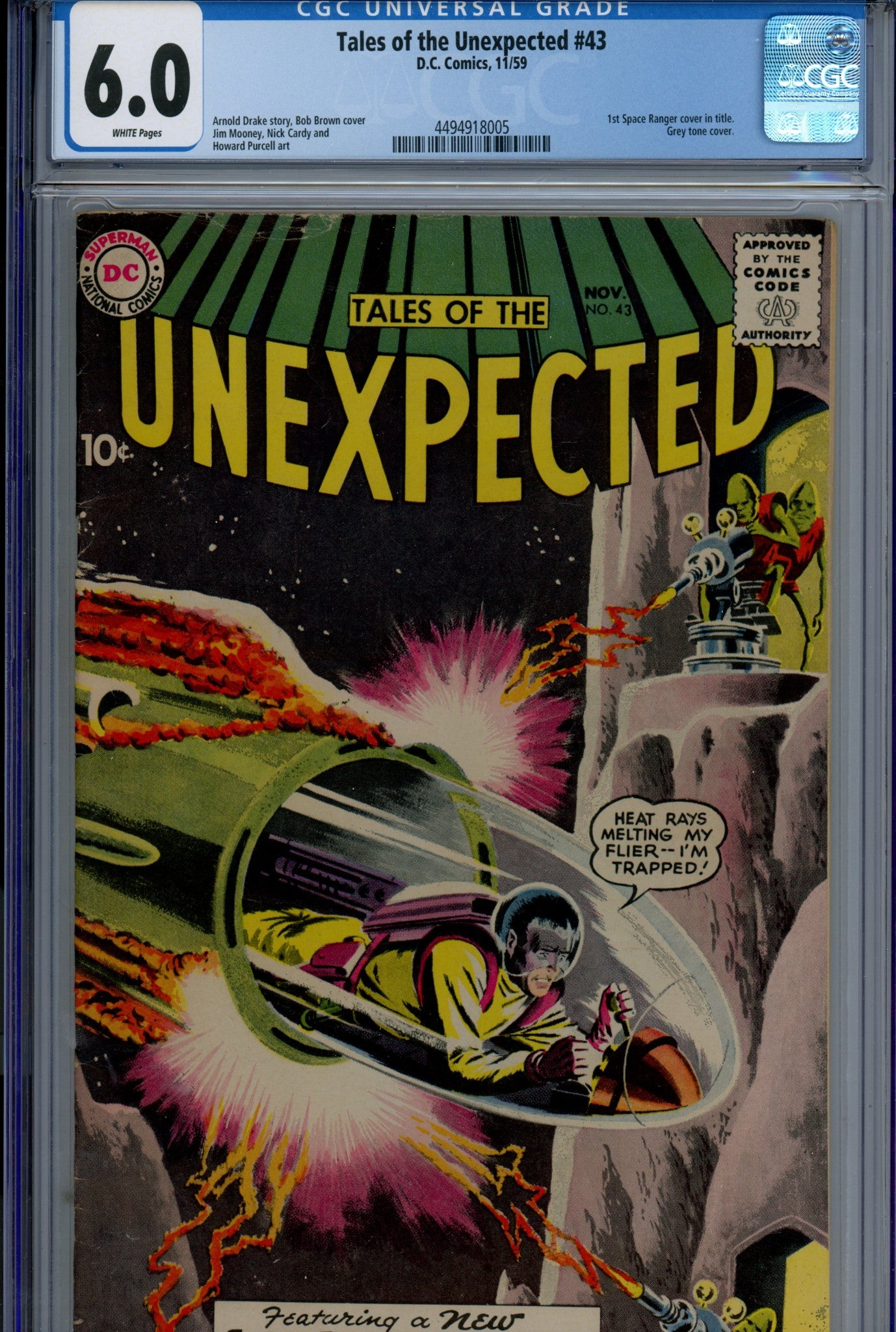 Tales of the Unexpected Vol 1 43 CGC 6.0 (FN) (1959) 