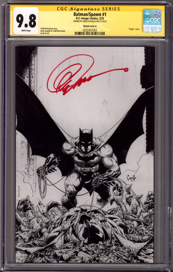 Batman / Spawn 1 Capullo Virgin Sketch Incentive Variant CGC 9.8 (2023)