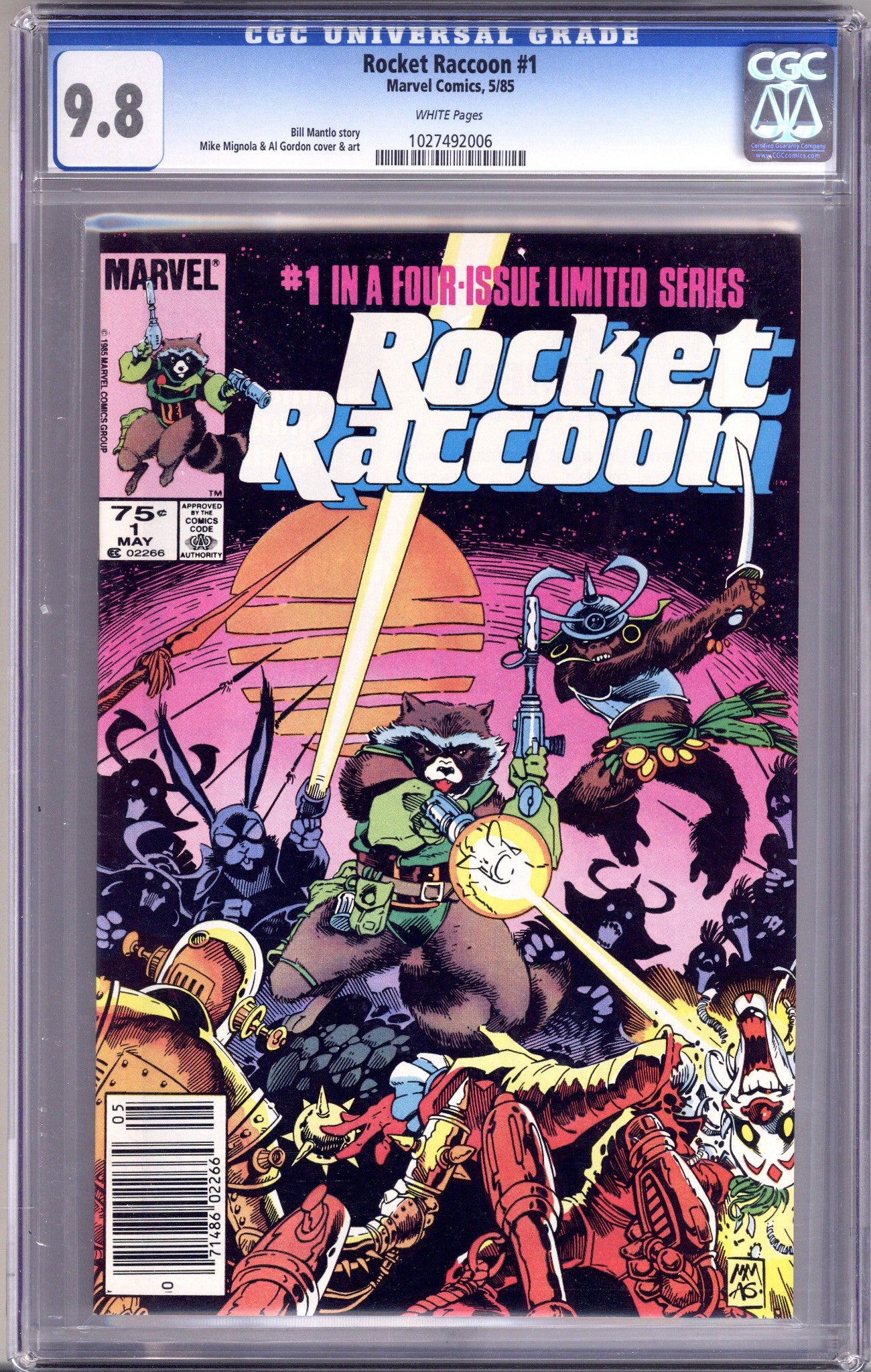 Rocket Raccoon Vol 1 1 CGC 9.8 (NM/M)   (1985)     Newsstand  