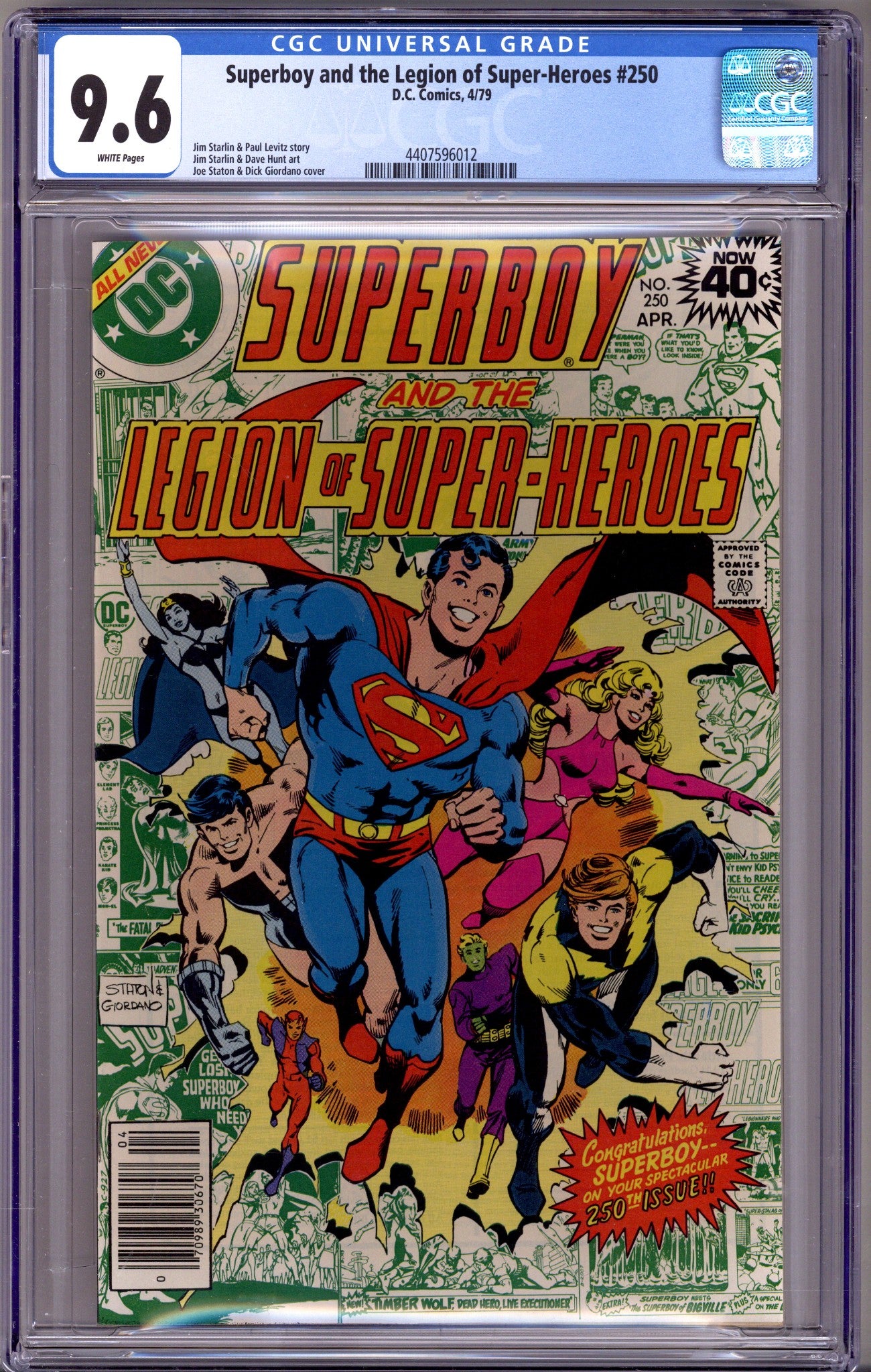 Superboy & the Legion of Super-Heroes Vol 1 250 CGC 9.6 (NM+) (1979) 