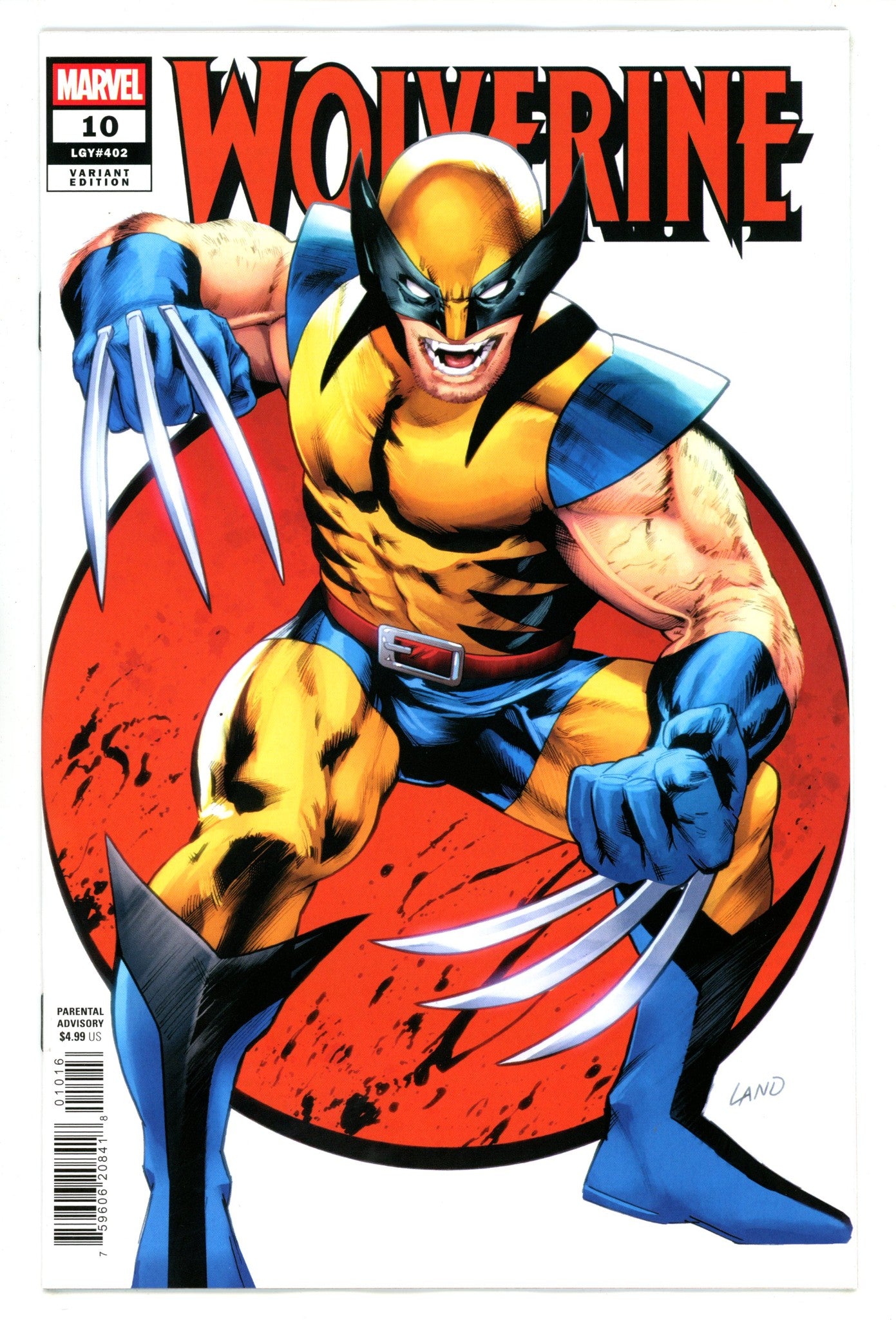 Wolverine Vol 4 10 Land Incentive Variant VF/NM (2025)