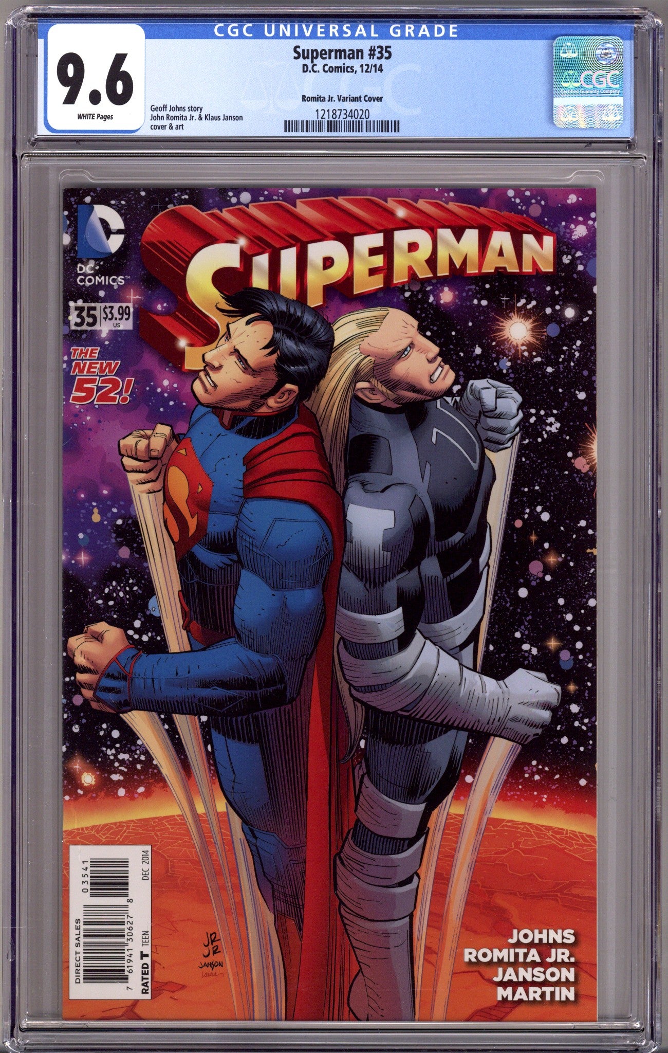 Superman Vol 3 35 CGC 9.6 (NM+) (2014) Jr. Incentive Variant 
