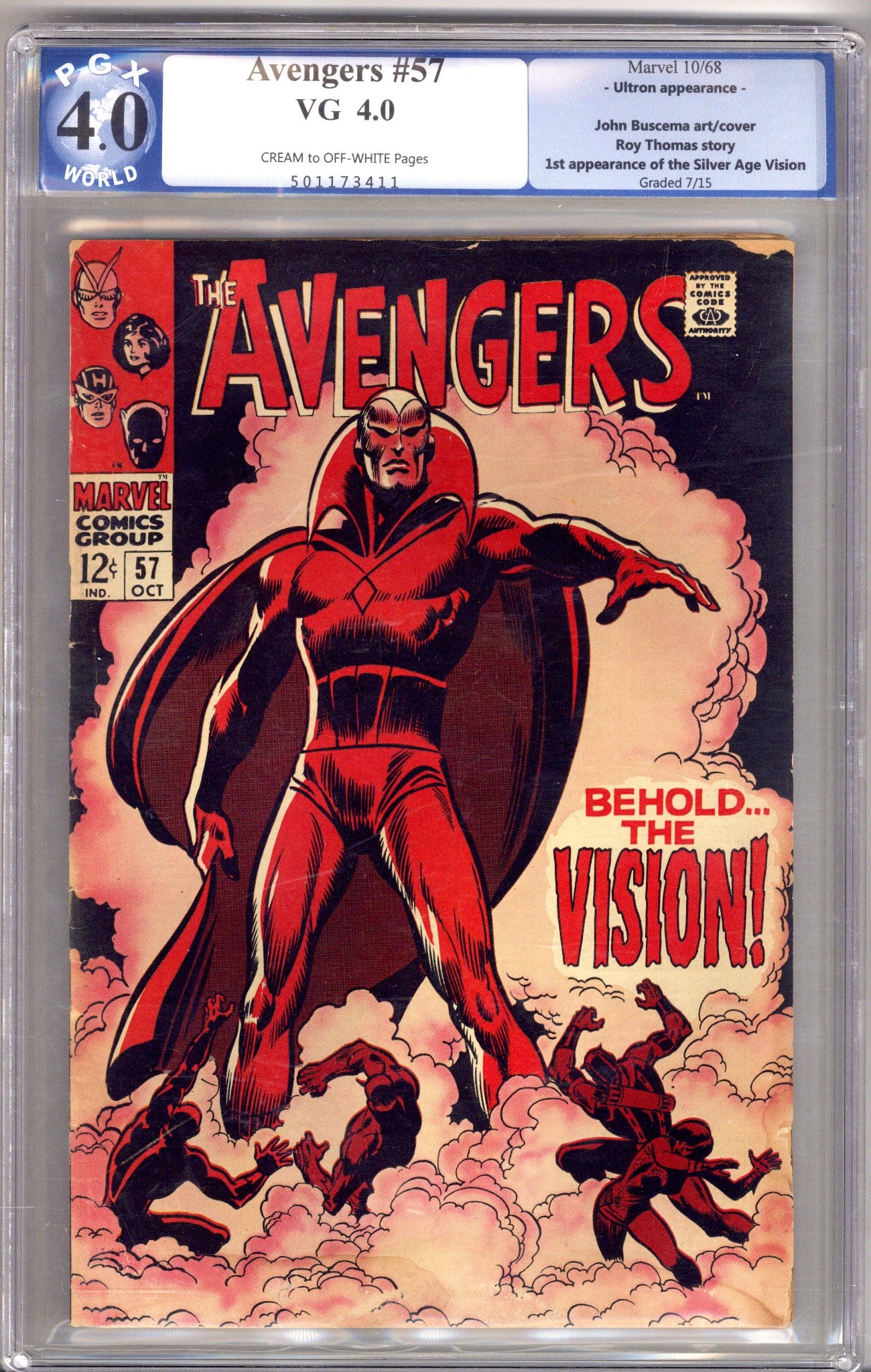 The Avengers Vol 1 57 PGX 4.0 (VG) (1968) 