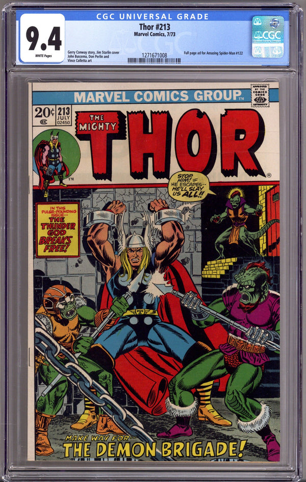 Thor Vol 1 213 CGC 9.4 (NM) (1973)