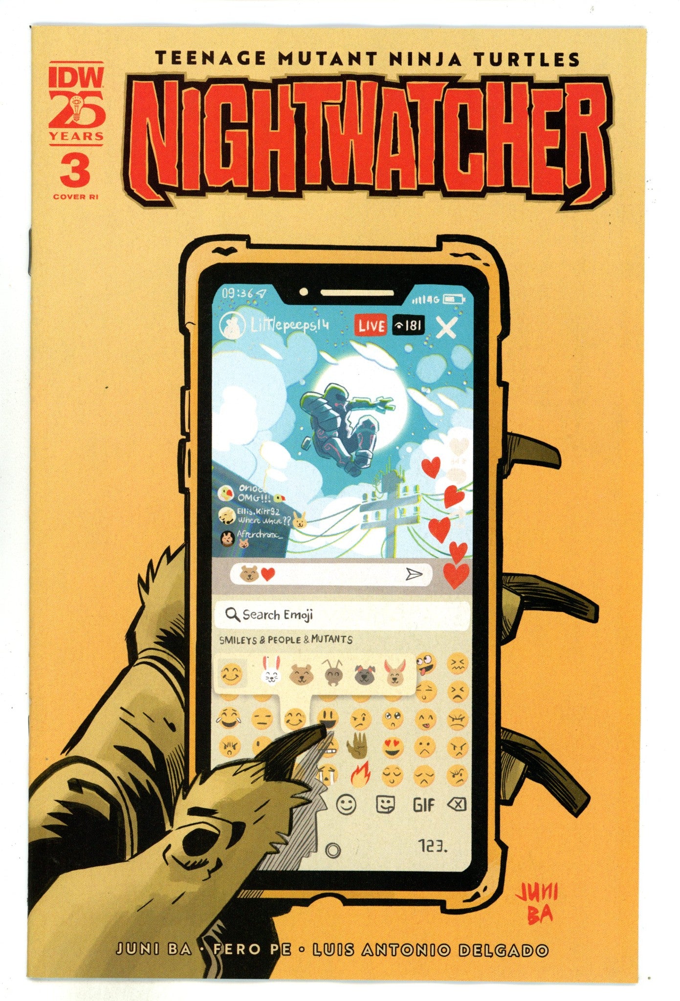 Teenage Mutant Ninja Turtles: Nightwatcher 3 Ba Incentive Variant NM- (2024)