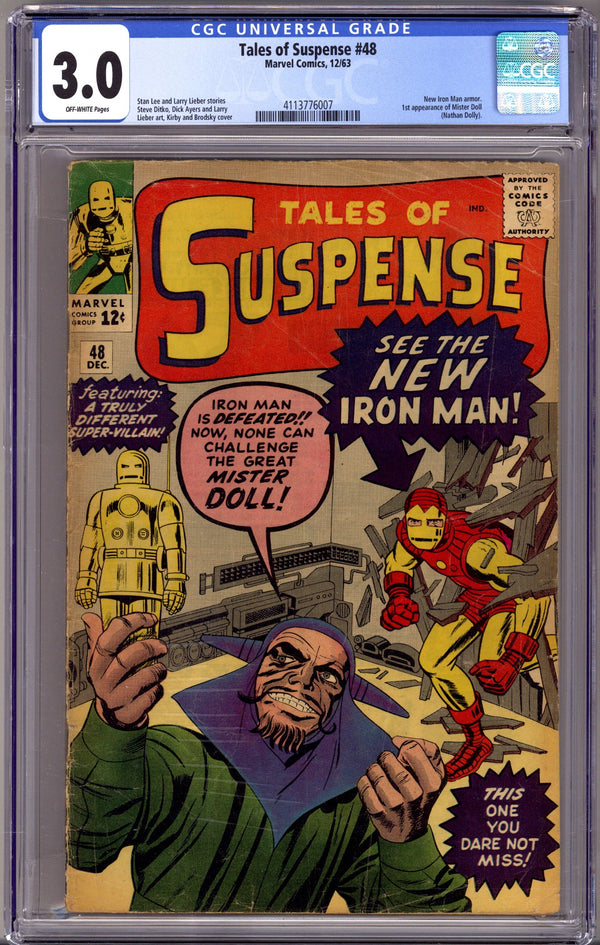 Tales of Suspense Vol 1 48 CGC 3.0 (GD/VG) (1963)