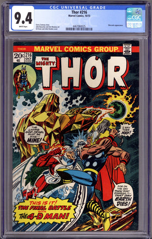Thor Vol 1 216 CGC 9.4 (NM) (1973)
