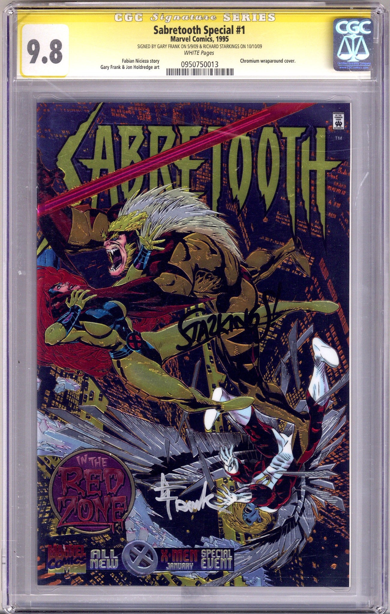 Sabretooth Special   1 CGC 9.8 (NM/M)   (1996)        Signed x2 Cover Gary Frank & Richard Starkings 
