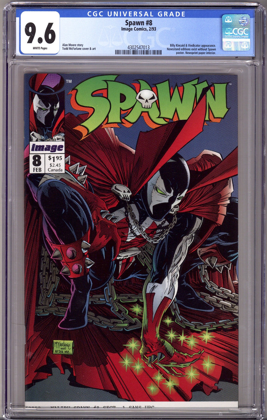 Spawn 8 Error, Miscut CGC 9.6 (1993)
