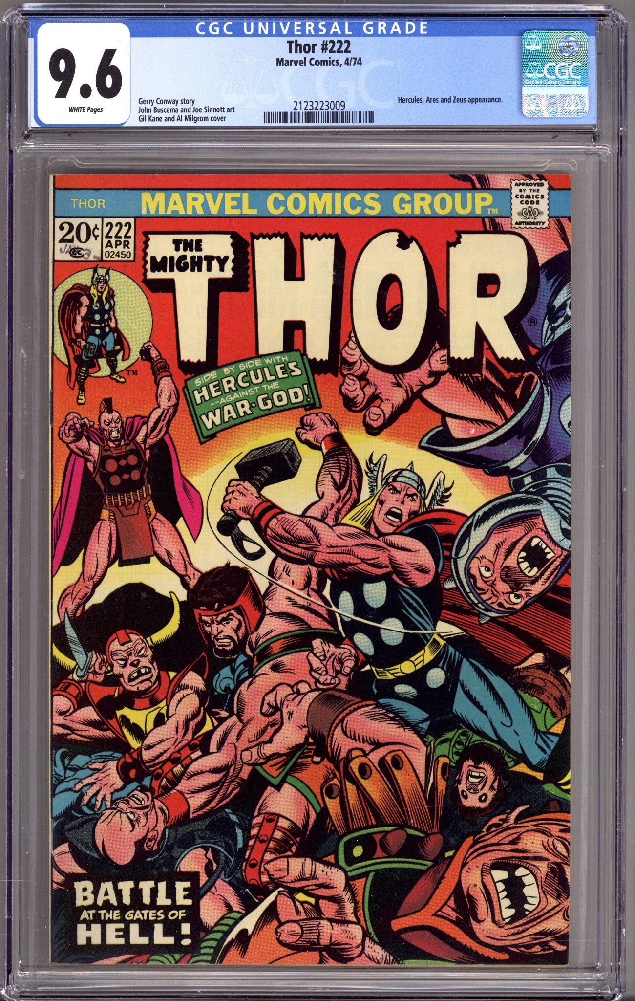Thor Vol 1 222 CGC 9.6 (NM+) (1974) 