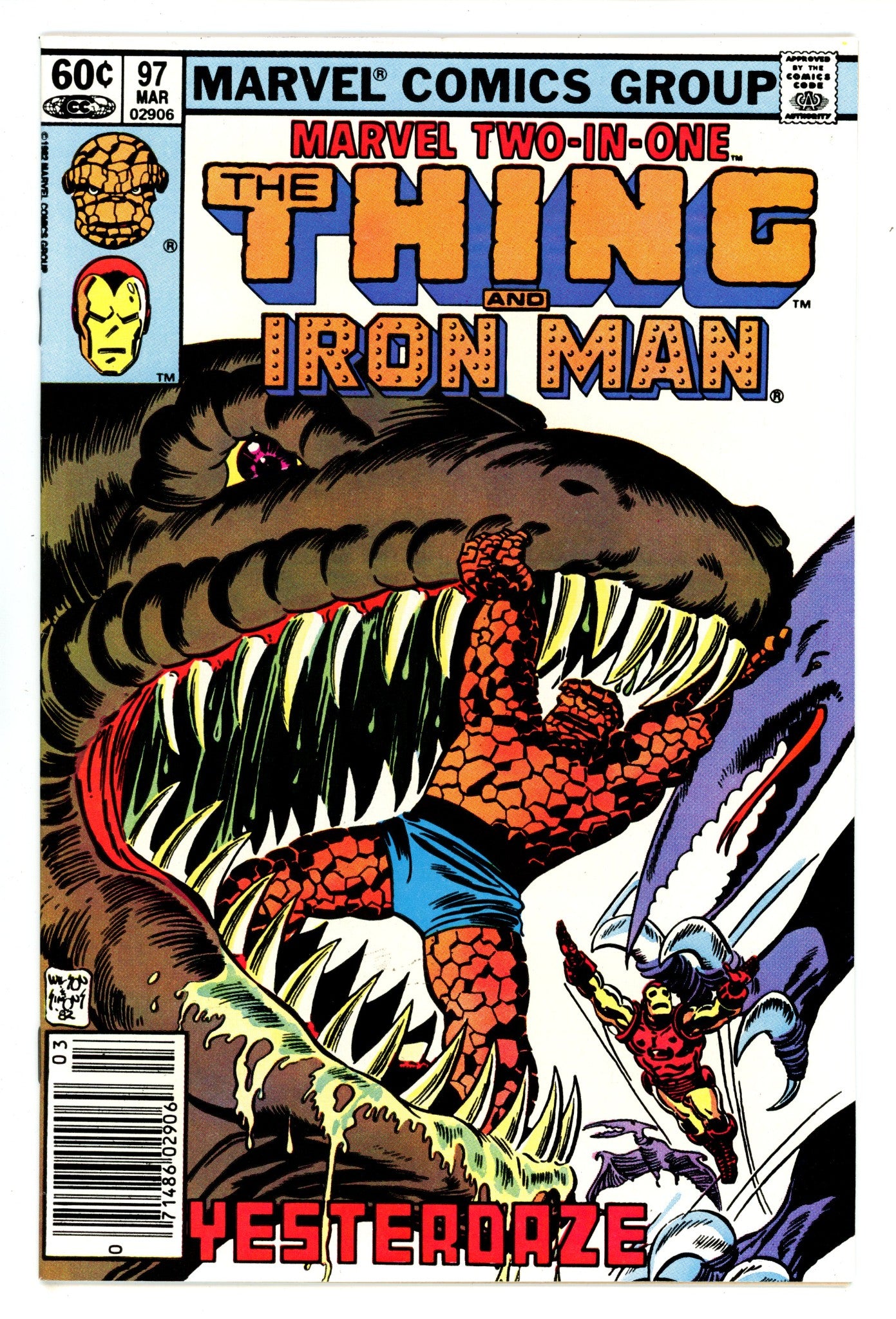 Marvel Two-in-One Vol 1 97 High Grade (1983) Newsstand 