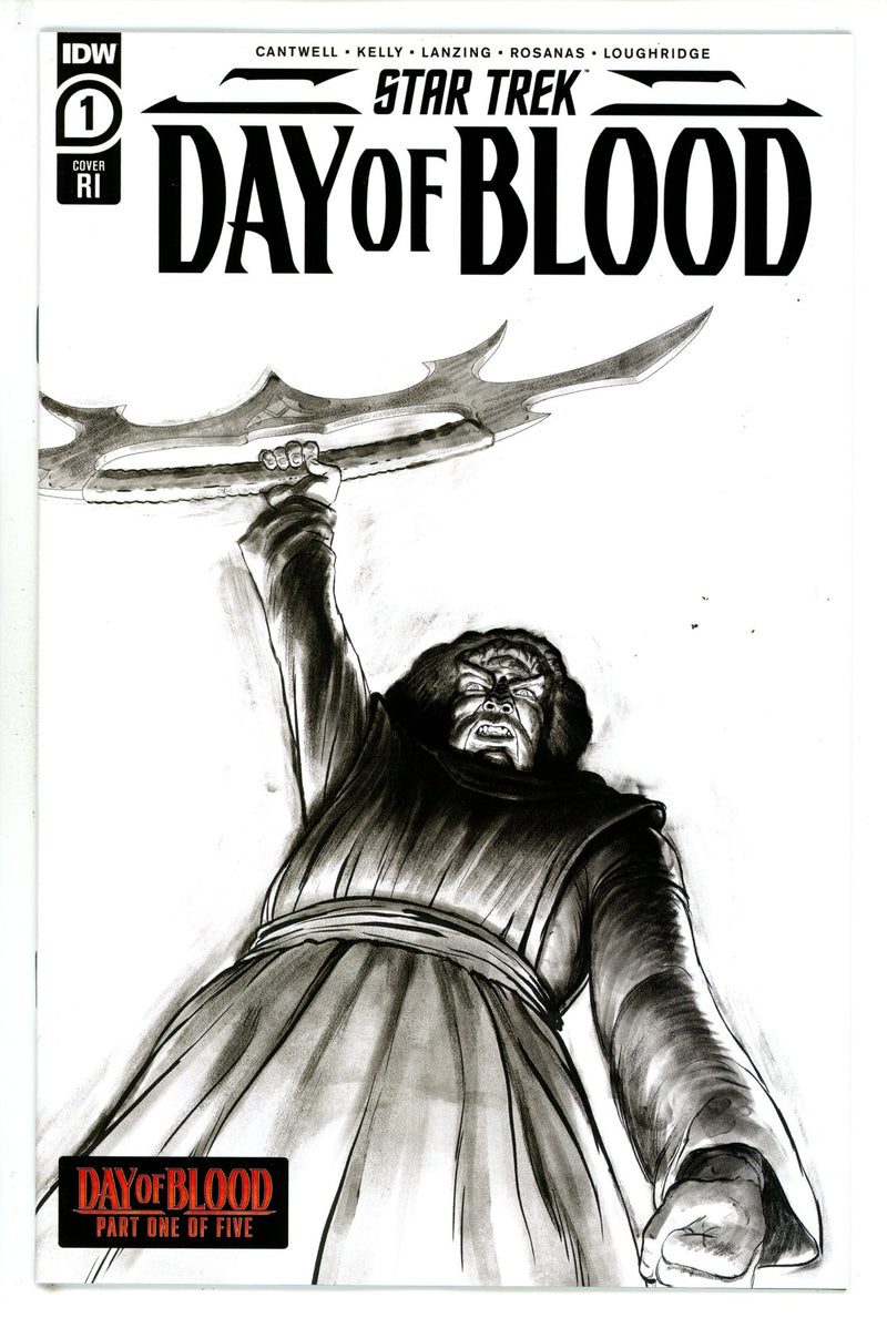 Star Trek Day Of Blood 1 Ward B&W Incentive Variant NM (2023)