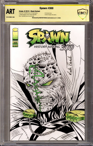 Spawn 300 CBCS 9.8 (NM/M) (2019) Blank Variant Signed / Remarked x1 Cover Master Pencils