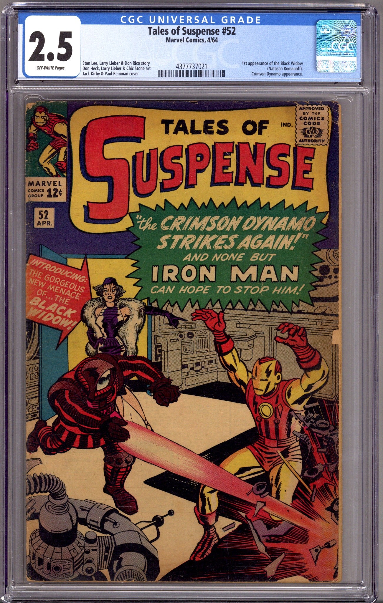 Tales of Suspense Vol 1 52 CGC 2.5 (GD+) (1964) 