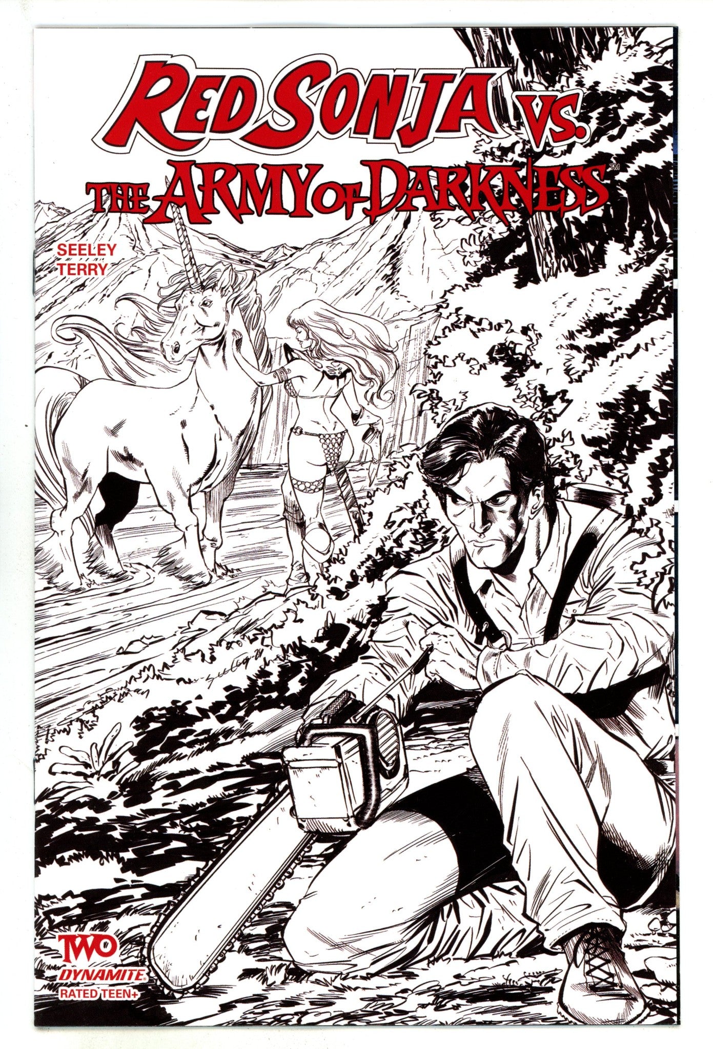 Red Sonja Vs Army of Darkness 2 Seeley B&W Incentive Variant (2025)