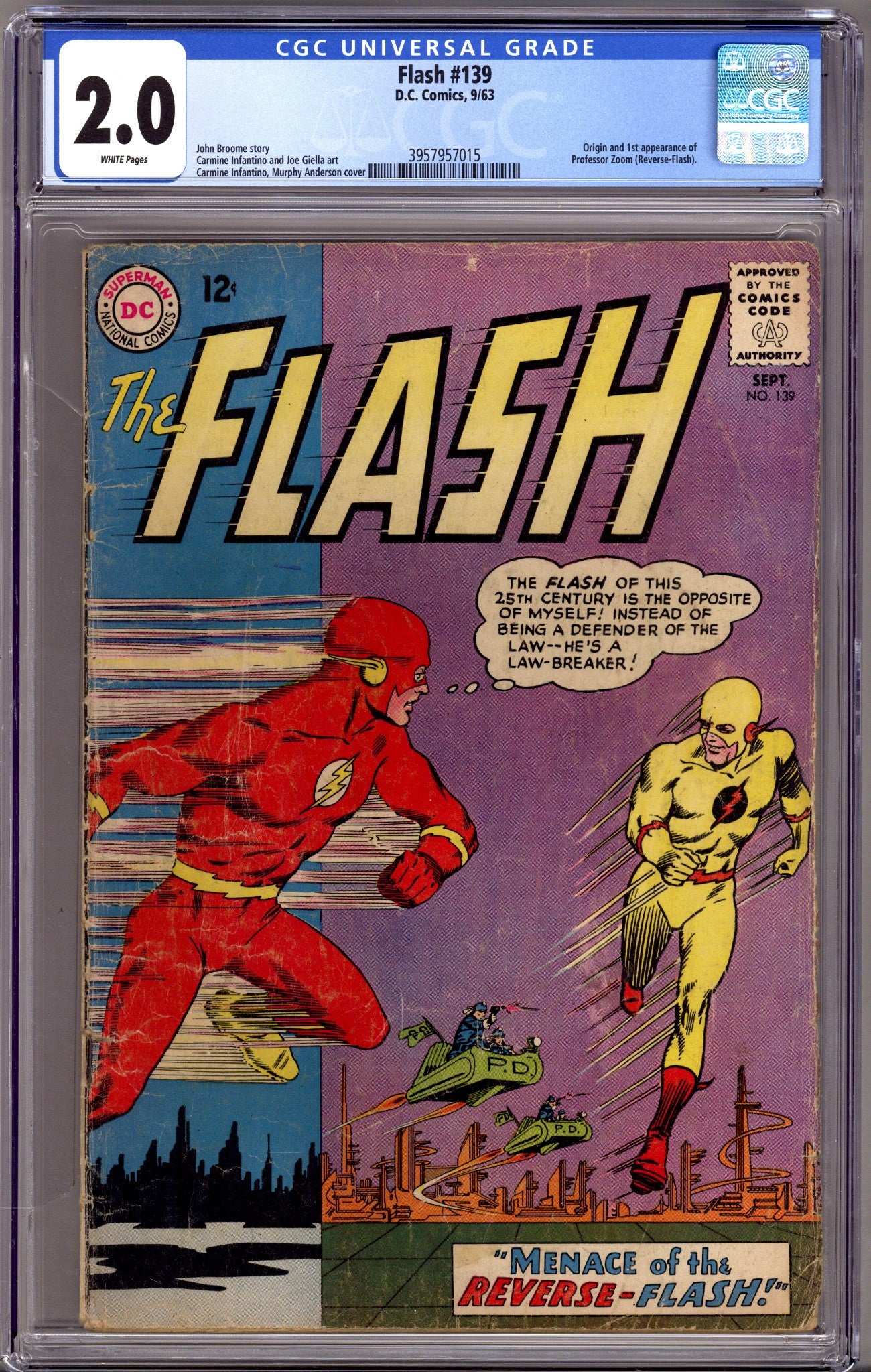 The Flash Vol 1 139 CGC 2.0 (GD) (1963) 