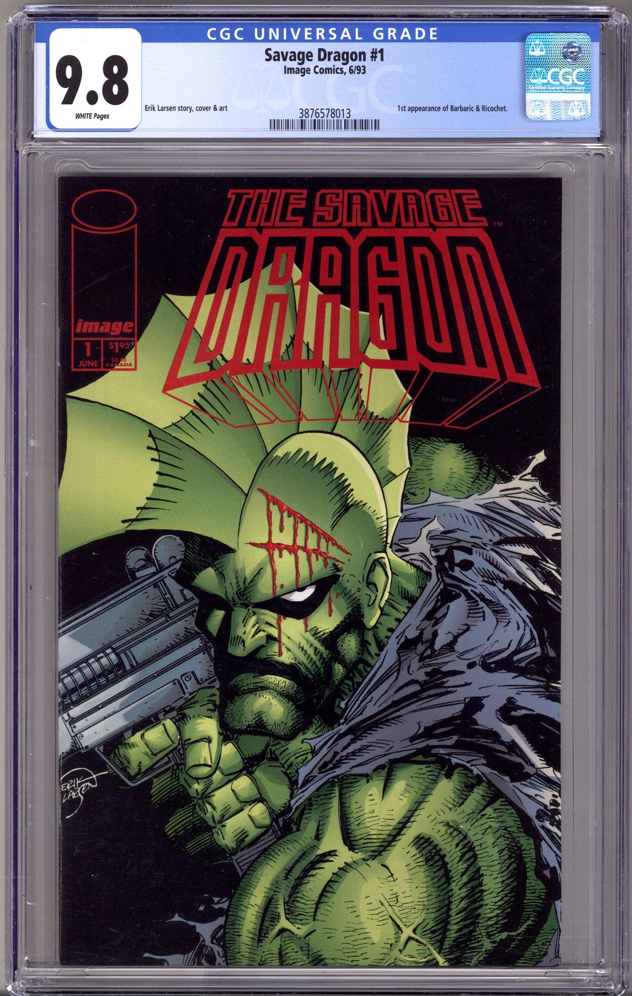 Savage Dragon Vol 2 1 CGC 9.8 (NM/M)   (1993)        