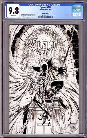 Spawn 300 CGC 9.8 (NM/M) (2019) Campbell Sketch Variant