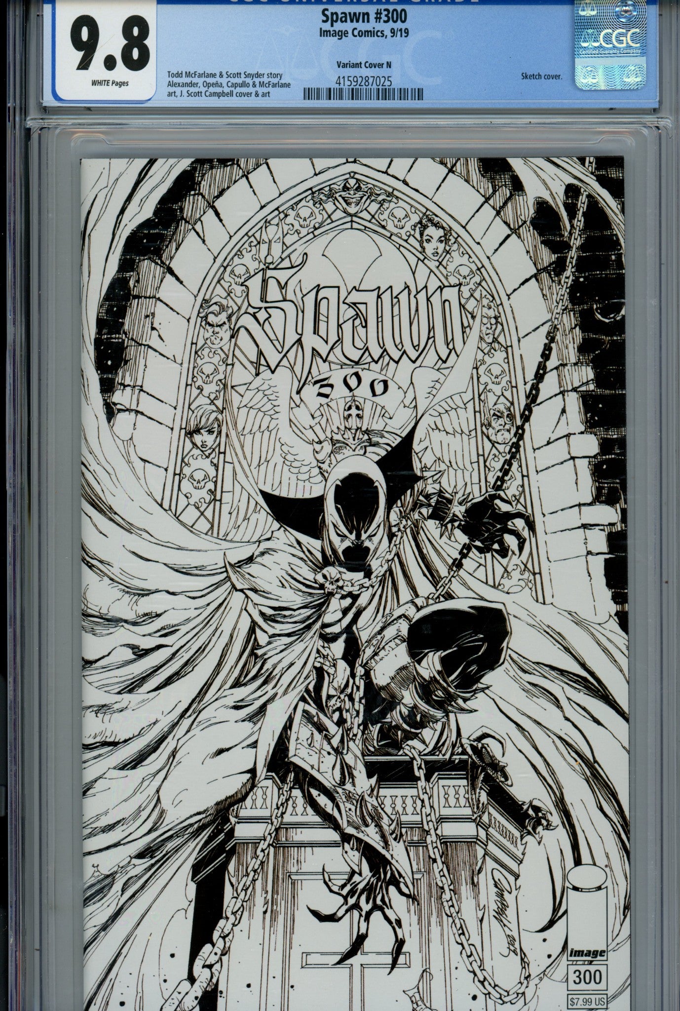 Spawn 300 CGC 9.8 (NM/M) (2019) Campbell Sketch Variant 