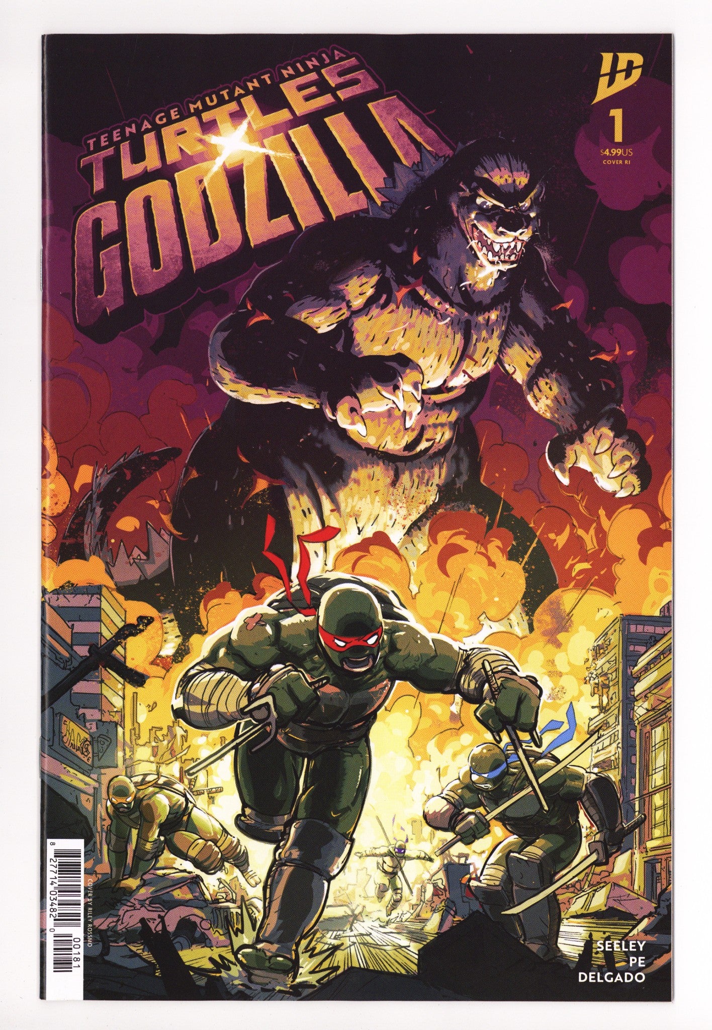 Teenage Mutant Ninja Turtles X Godzilla 1 Rossmo Incentive NM (2025)