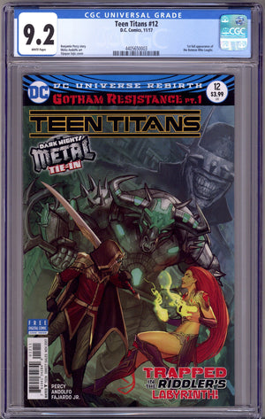 Teen Titans Vol 6 12 CGC 9.2 (NM-) (2017)