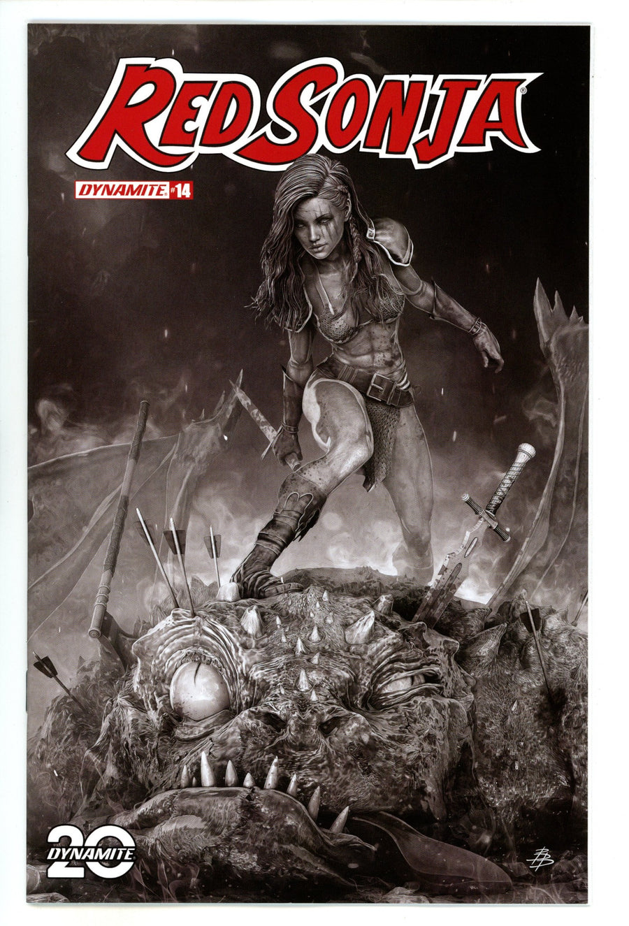 Red Sonja Vol 7 14 Barends B&W Incentive Variant (2024)
