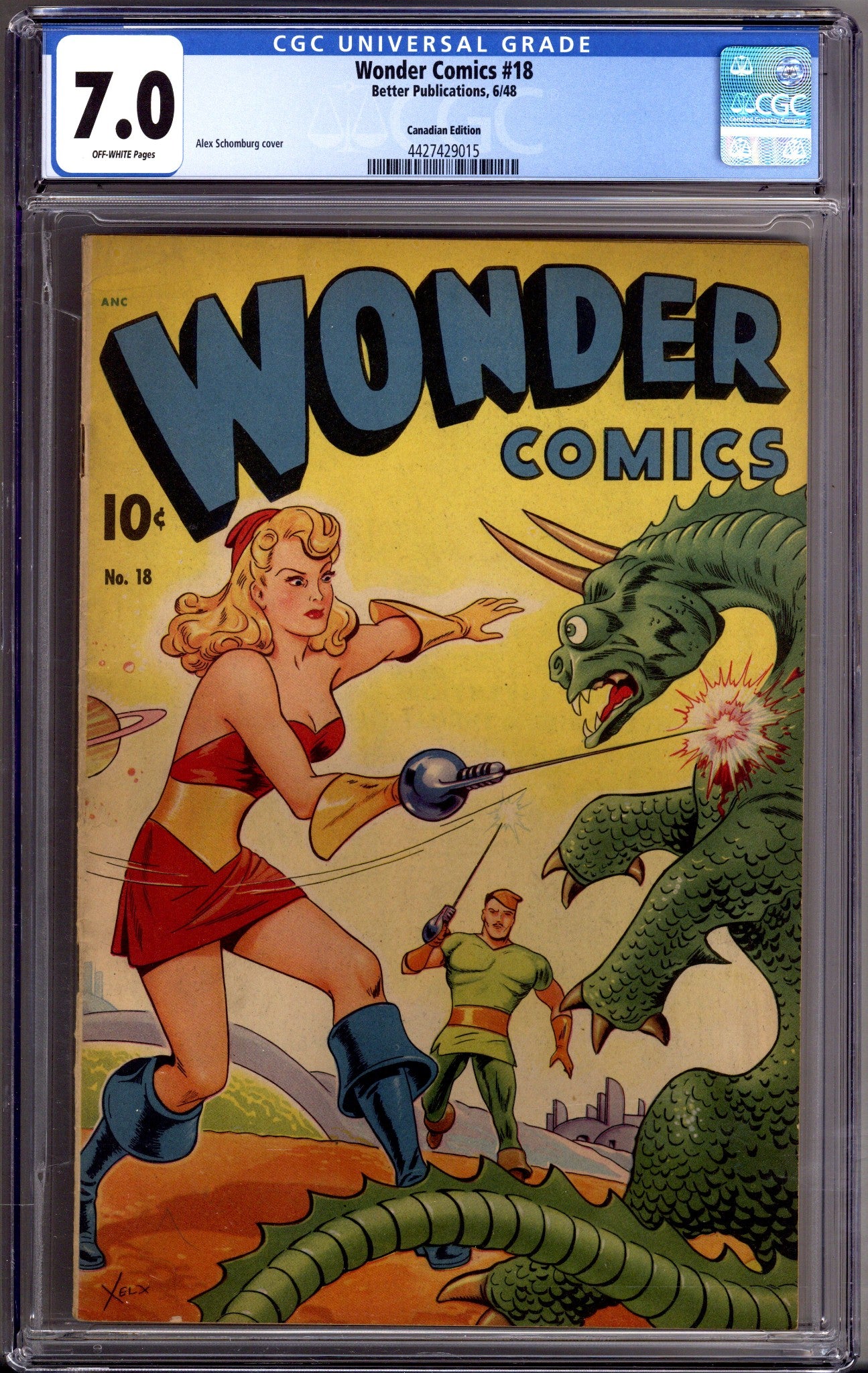 Wonder Comics 18 CGC 7.0 (FN/VF) (1948) Canadian Edition 