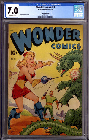 Wonder Comics 18 CGC 7.0 (FN/VF) (1948) Canadian Edition