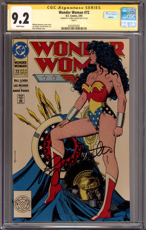 Wonder Woman Vol 2 72 CGC 9.2 (NM-) (1993) Signed x1 Cover Lynda Carter