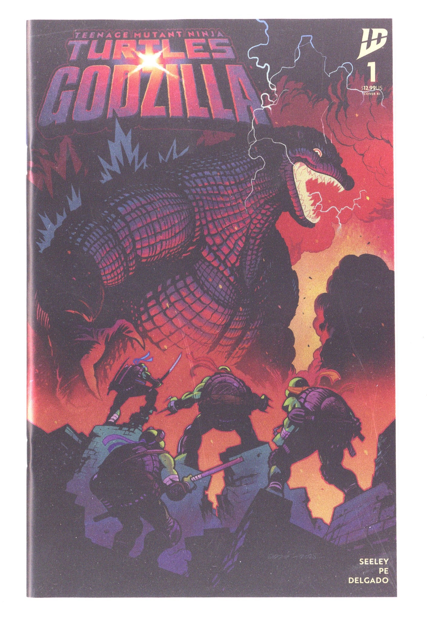 Teenage Mutant Ninja Turtles X Godzilla 1 Burnett Foil Incentive NM+ (2025)