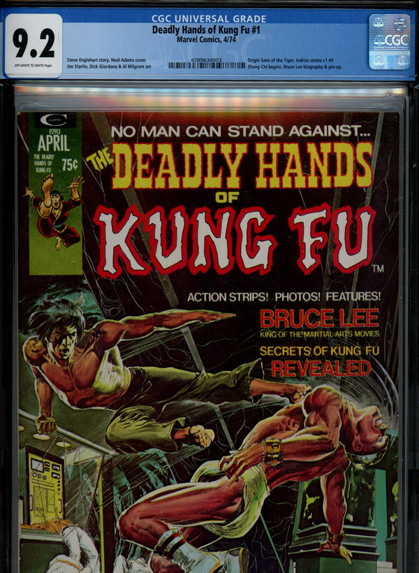 The Deadly Hands of Kung Fu 1 (4) CGC 9.2 (NM-) (1974)