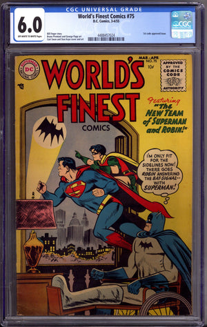 World's Finest Comics 75 CGC 6.0 (FN) (1955)